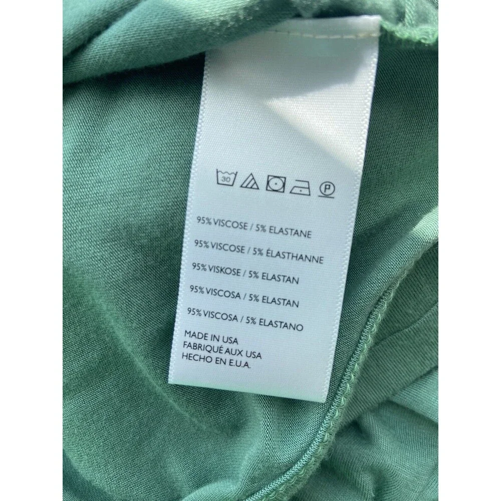 Free People Beach Womens Cierra Long Sleeve Crop Top Size S Green Open Back Mock